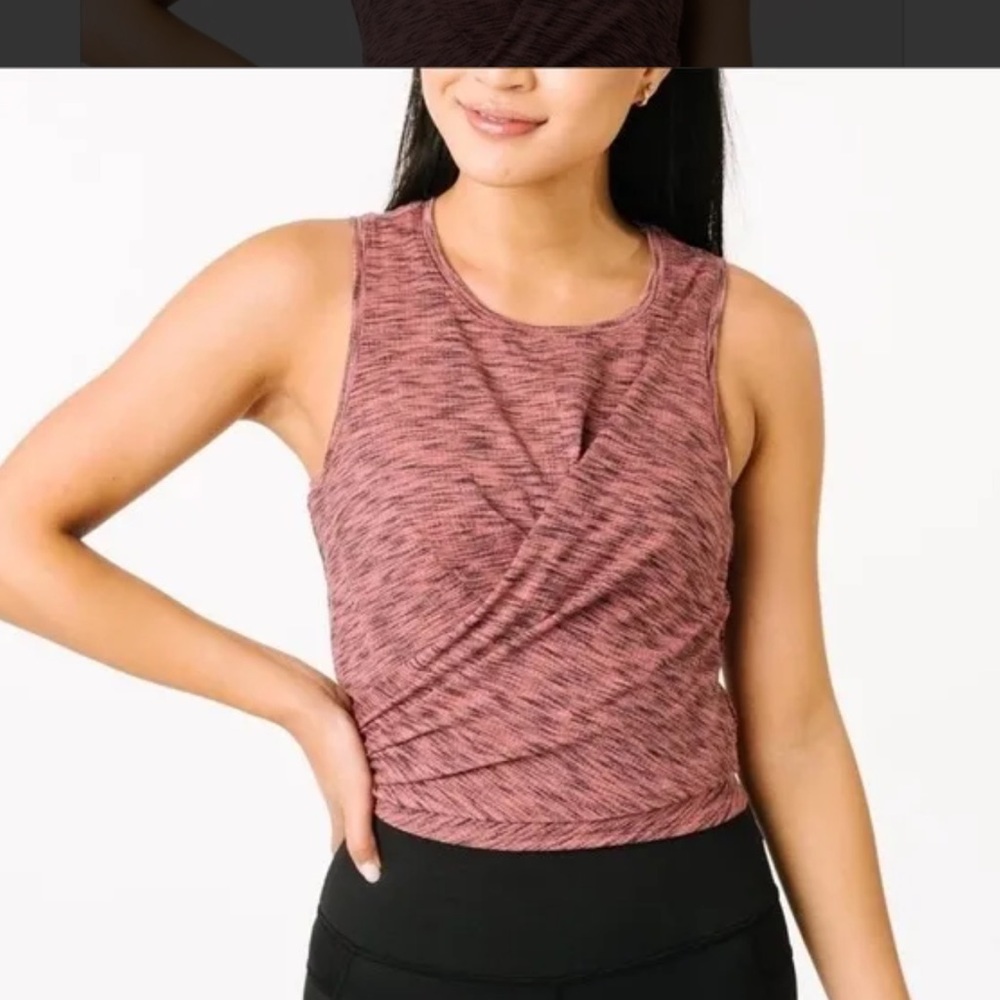 Zyia Active - Heathered Pink Infinity Crop Tank